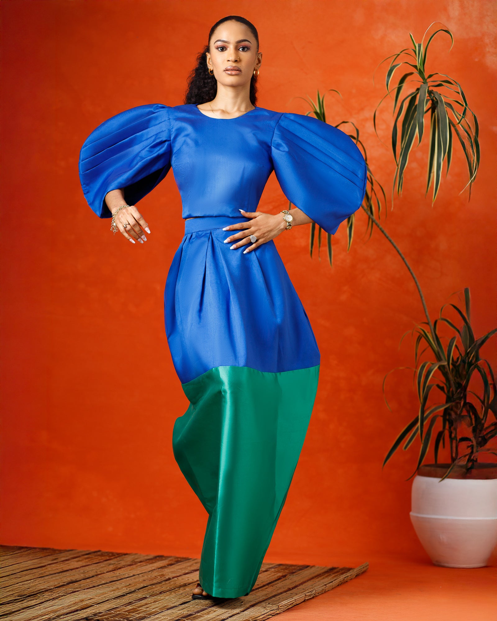 Aelia Two-Piece Set (Blue/Green) – Amy'Ok
