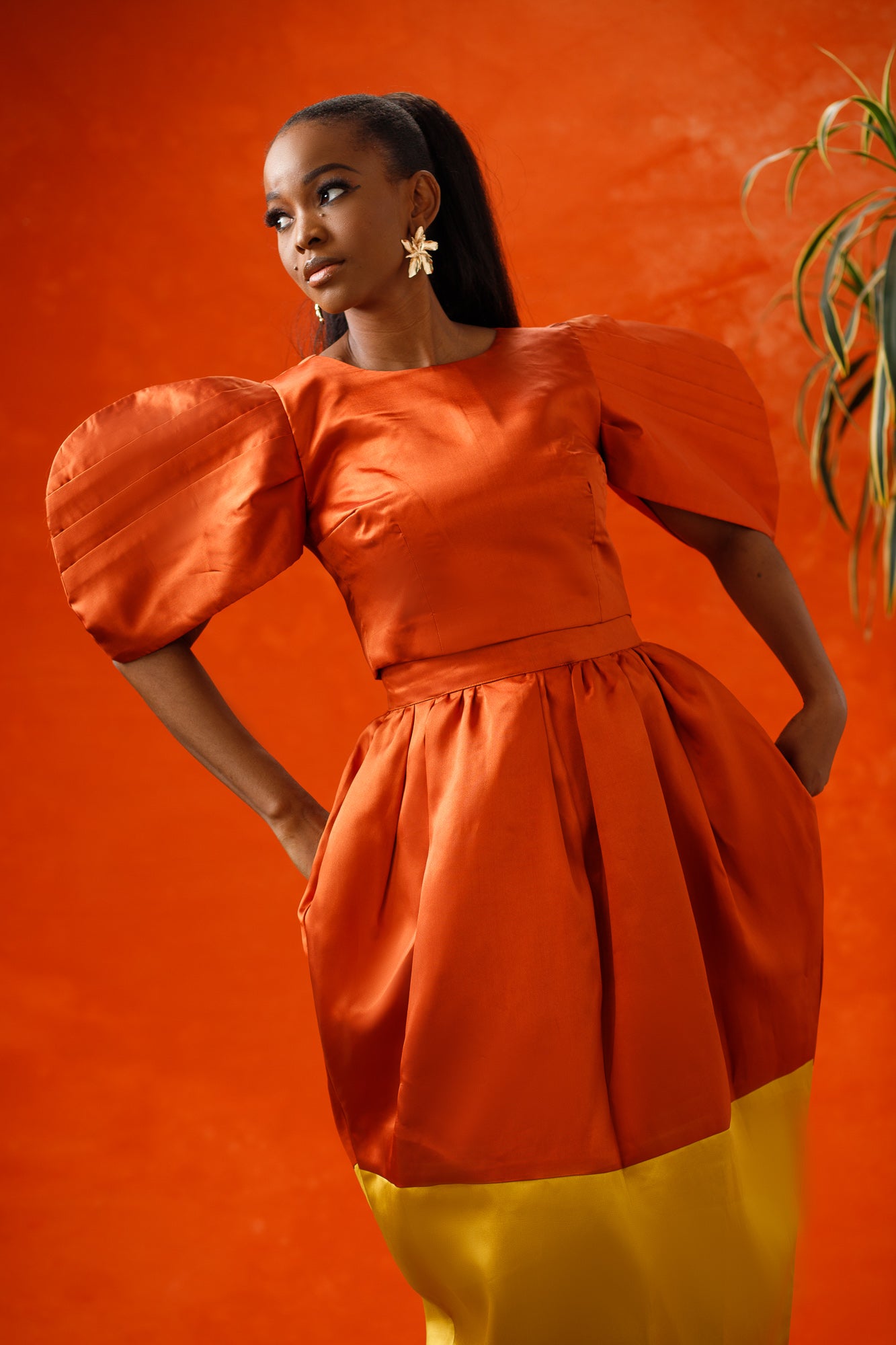 2 piece orange dress short orange homecoming dresses Cute Spaghetti Straps Two Piece Sequins Short Homecoming Dresses fg6039