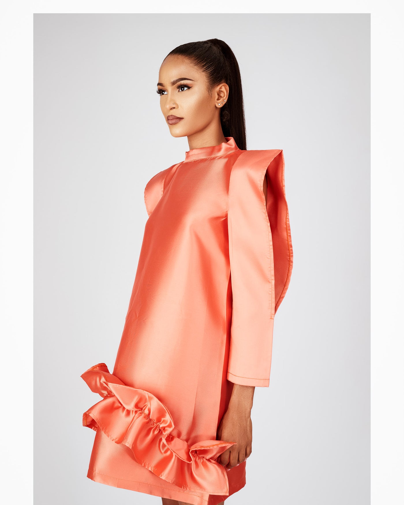 Grace Mini Dress - Coral